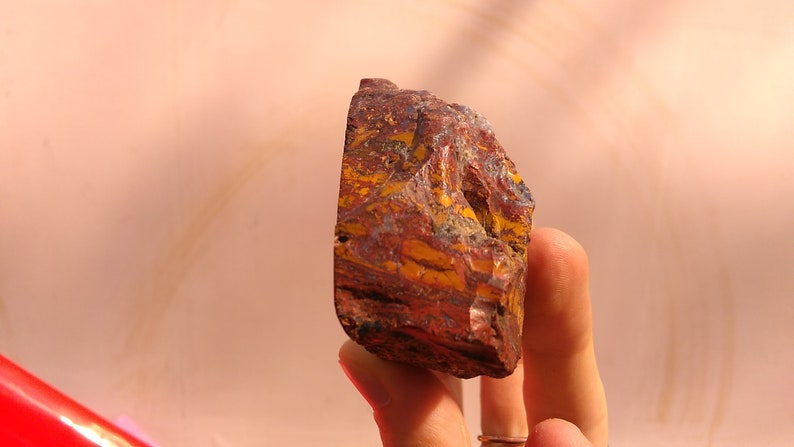 Red Jasper Jasper Slice JAS001 Red Jasper Chalcedony from Hungary Lapidary Material Polished Specimen Jasper Chalcedony