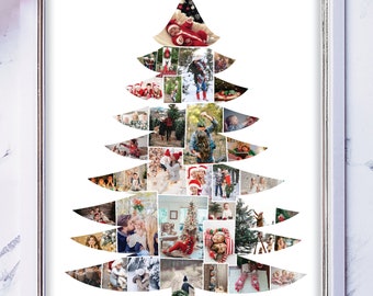 Christmas Photo Collage - Tree Shape