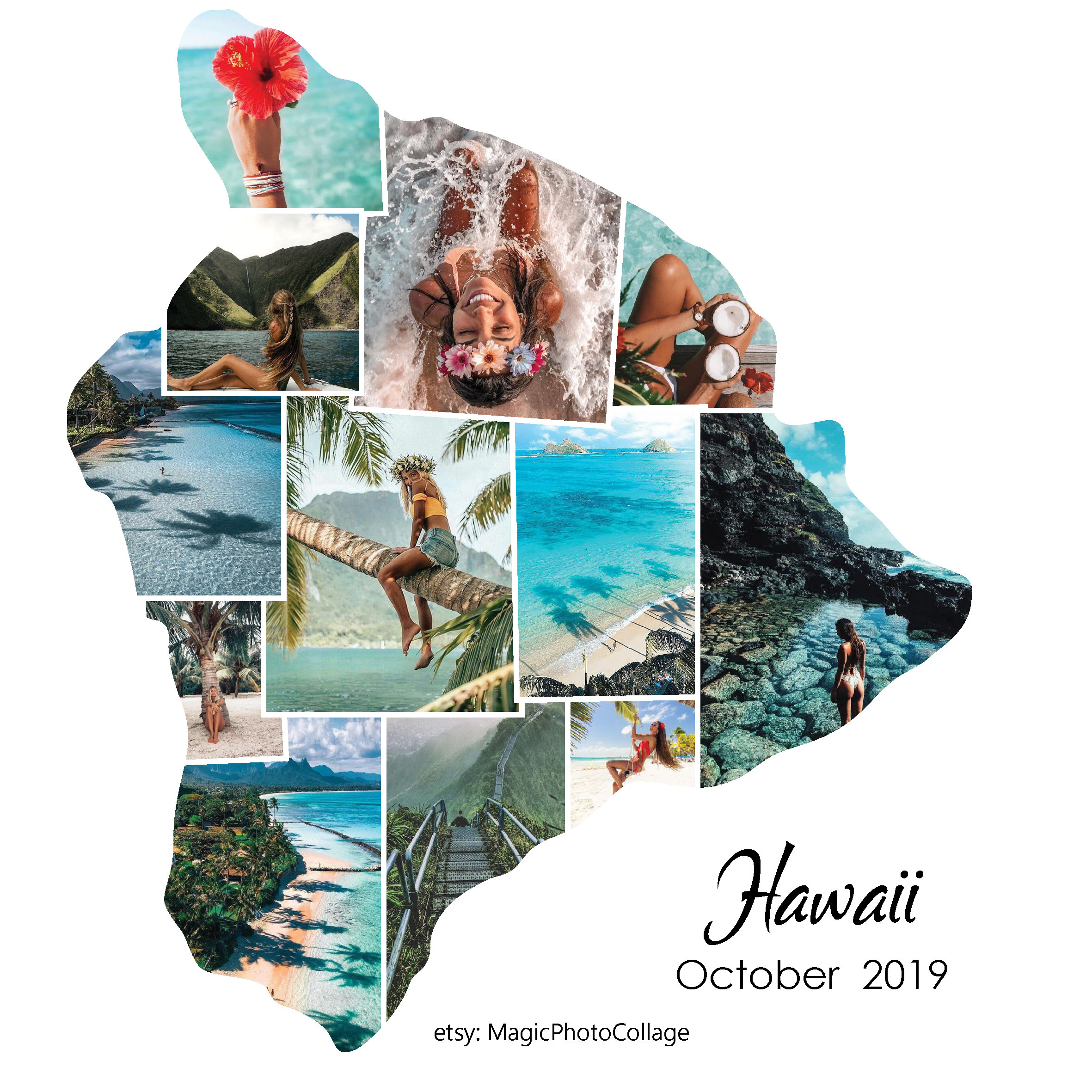 Hawaii Photo Collage - Etsy