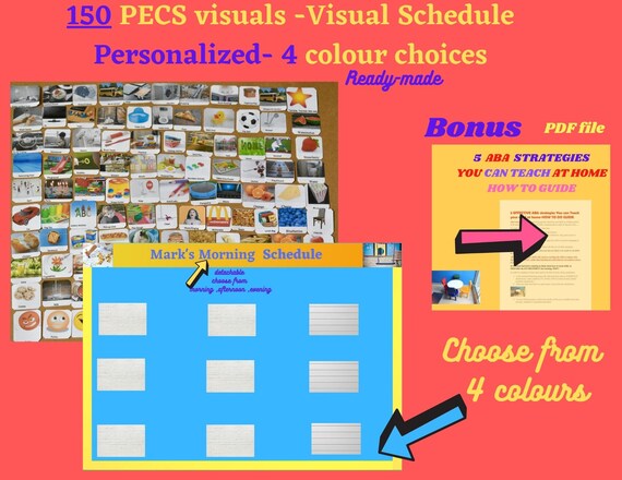 150 Pecs Pictures Kit Programma Visivo Autismo Scheda Di Etsy