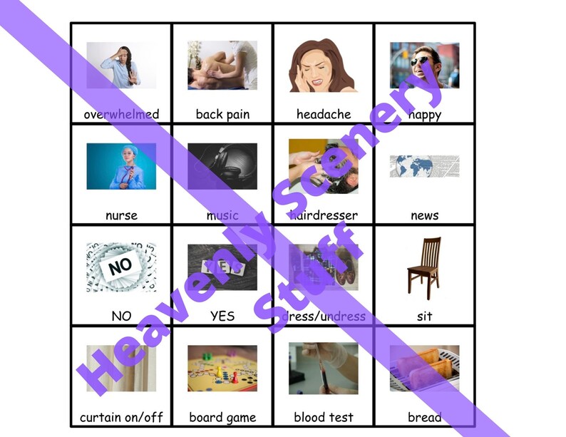 60 Adult Communication Board,stroke/adult/dementia ,PECS Visuals