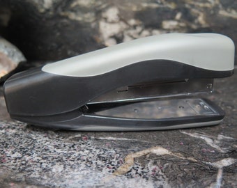Black STAPLER with Gray STAPLES BRAND + some Staples - Holds Standard Strips
