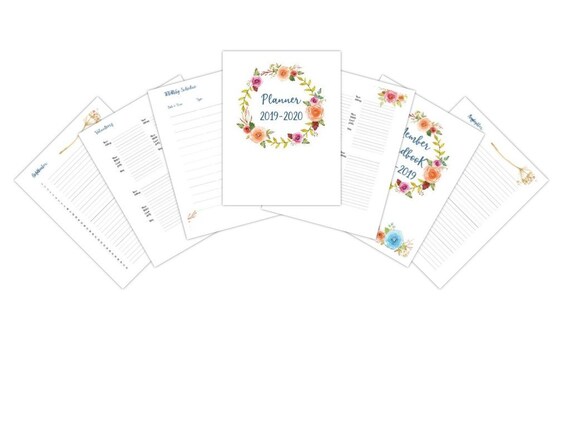 Pta Planner 2019 2020 Printable Downloadable Ptfa Pto Charity Group