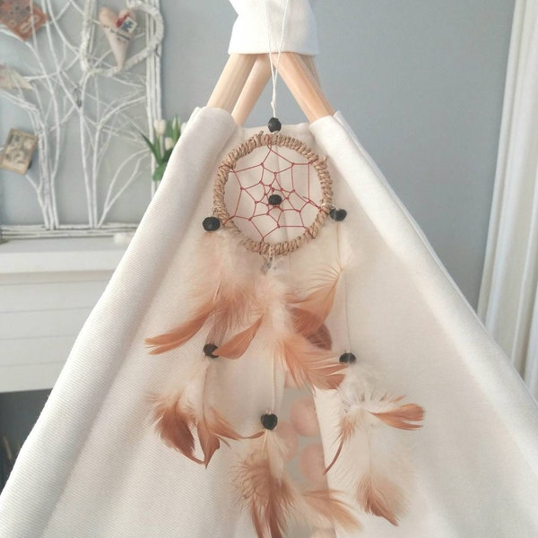 Brown dreamcatcher, teepee decoration, pet tipi, cat bed, dog house