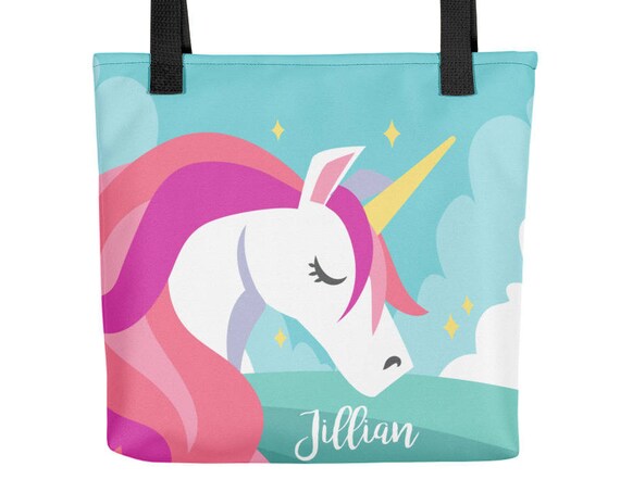 CUSTOM Unicorn Personalized Tote bag | Personalized Tote Bag | Gift for Her | Personalised Tote Bag | Bridesmaid Tote Bag | Custom Tote