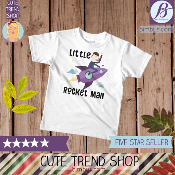 SALEFunny kids t-shirt, funny kids shirt, Little Rocket Man Kids T-Shirt, toddler shirt, kids shirt, funny kid shirt, funny kids shirts
