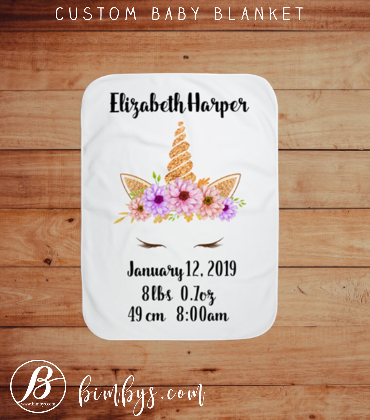 newborn baby blanket with name