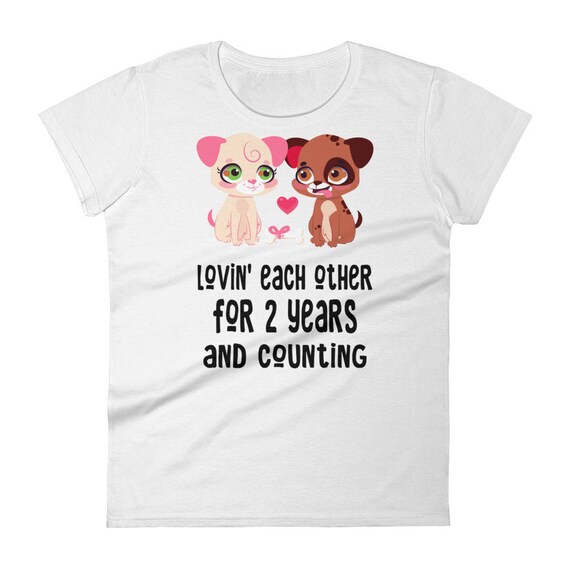 Two Years Anniversary Women's short sleeve t-shirt | 2nd Anniversary T-Shirts | Second Anniversary, 2 Year Anniversary, Anniversary T-Shirts