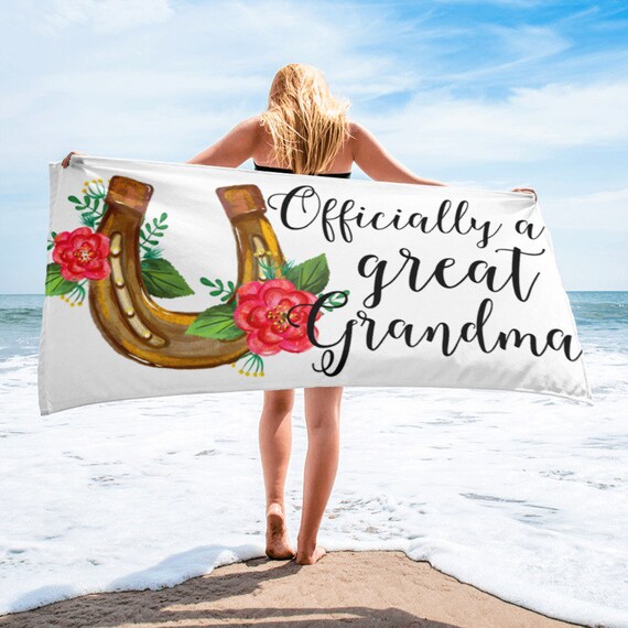Great grandma Gift, Grandma Pregnancy Announcement, Great Grandma To Be Gift, Great Grandma Beach Towel, Pregnancy Reveal To Great Grandma
