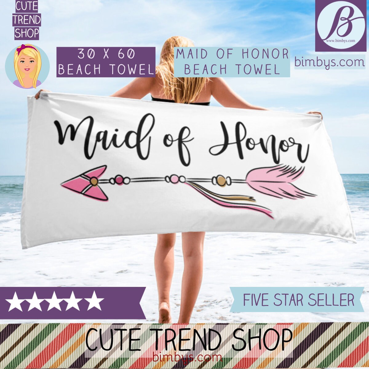 Maid Of Honor Beach Bridal Shower Favors