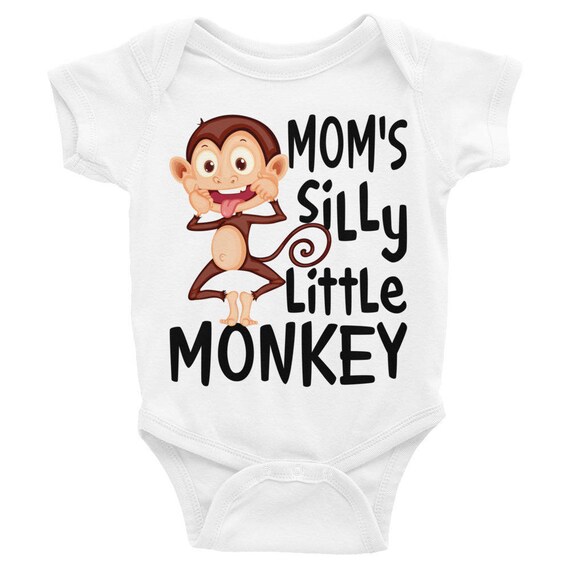 Funny Baby Shirt Silly Monkey Cartoon Baby Clothes Etsy