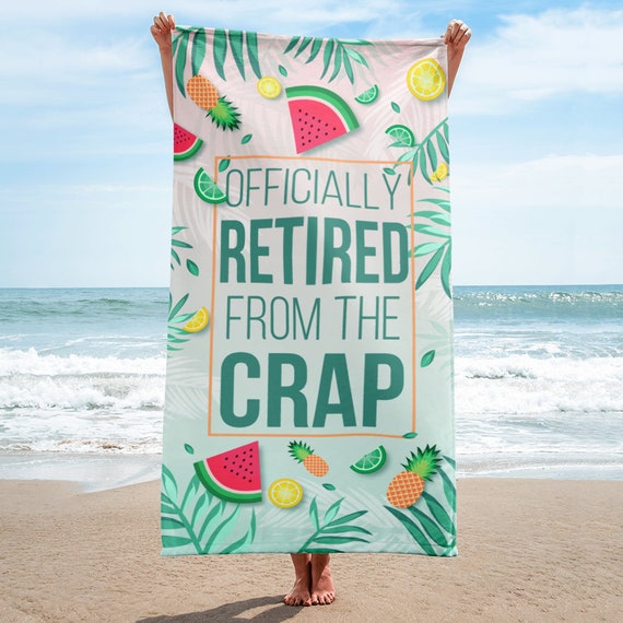 ON SALERetirement Gift Idea, Funny Retirement Beach Towel | Retirement Gift | Gift for Retirement | Retirement Props | Fun Retirement Gift