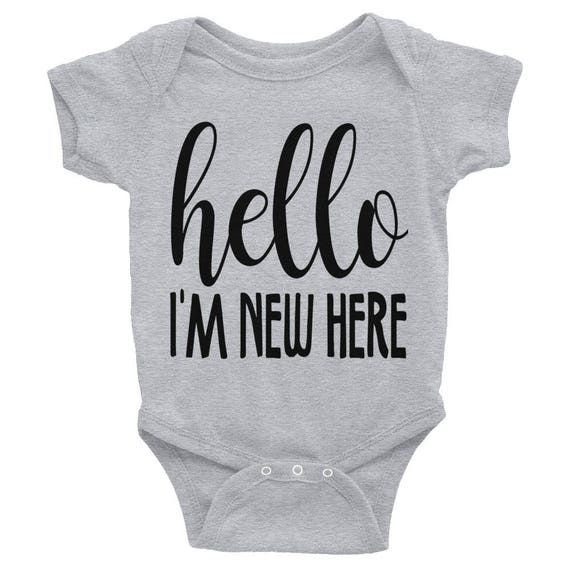 Hello World Baby Bodysuit, Take Home Outfit, Newborn Prop, hello world Bodysuit, newborn bodysuit, hello shirt, cute bodysuits, hello baby