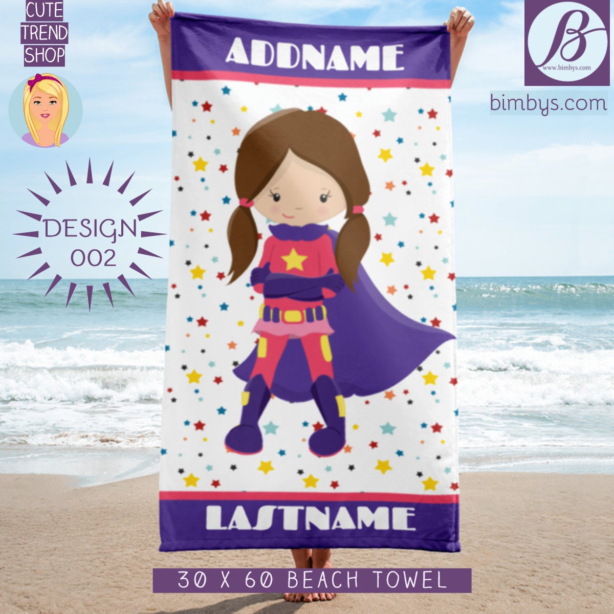 personalised kids towels