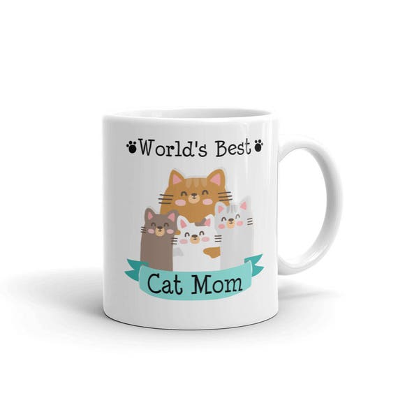 World's Best Cat Mom Mug | Cat Lover Gift Mugs | Cat Mom | Mugs for Cat Lovers | Cat lover gift | Cat mug for her | Gift for cat owner
