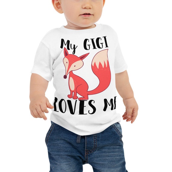 T-Shirt for Baby Toddler Kid Newborn Babies Shower Coming Home Gift Idea My GIGI Loves Me, Grammy - Nana - Gigi - MiMi - Nonnie - Grandma
