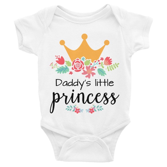 Floral Newborn , Floral Romper ,Baby Girl Clothes, Floral Baby, Princess Baby Bodysuit, Daddy's Little Princess Bodysuit Baby girl rompers