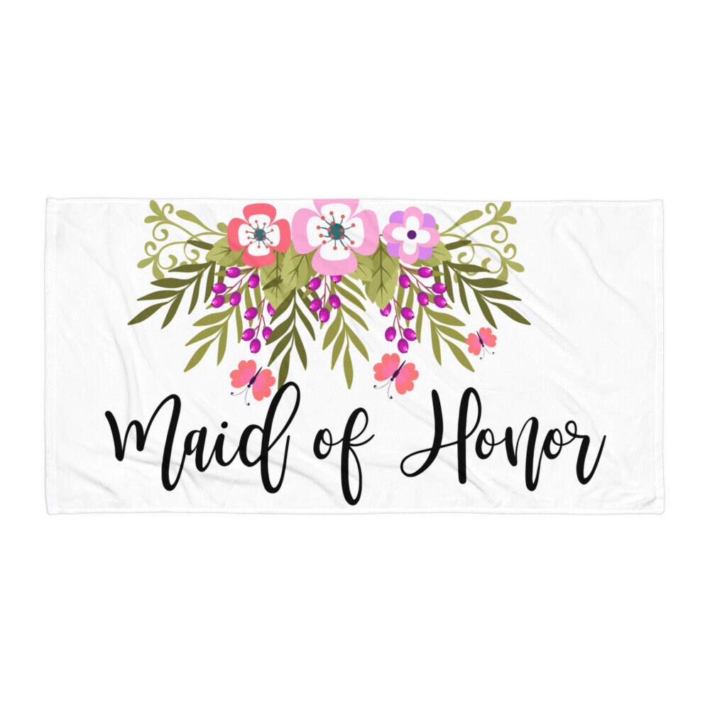 Maid Of Honor Beach Towel Fl Towels
