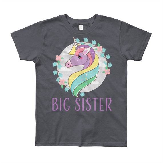 big sister shirt, unicorn sister, kids t-shirt, unicorn shirt, unicorn kids shirt, kids shirts, trendy kids clothes, girls t-shirt, girl tee