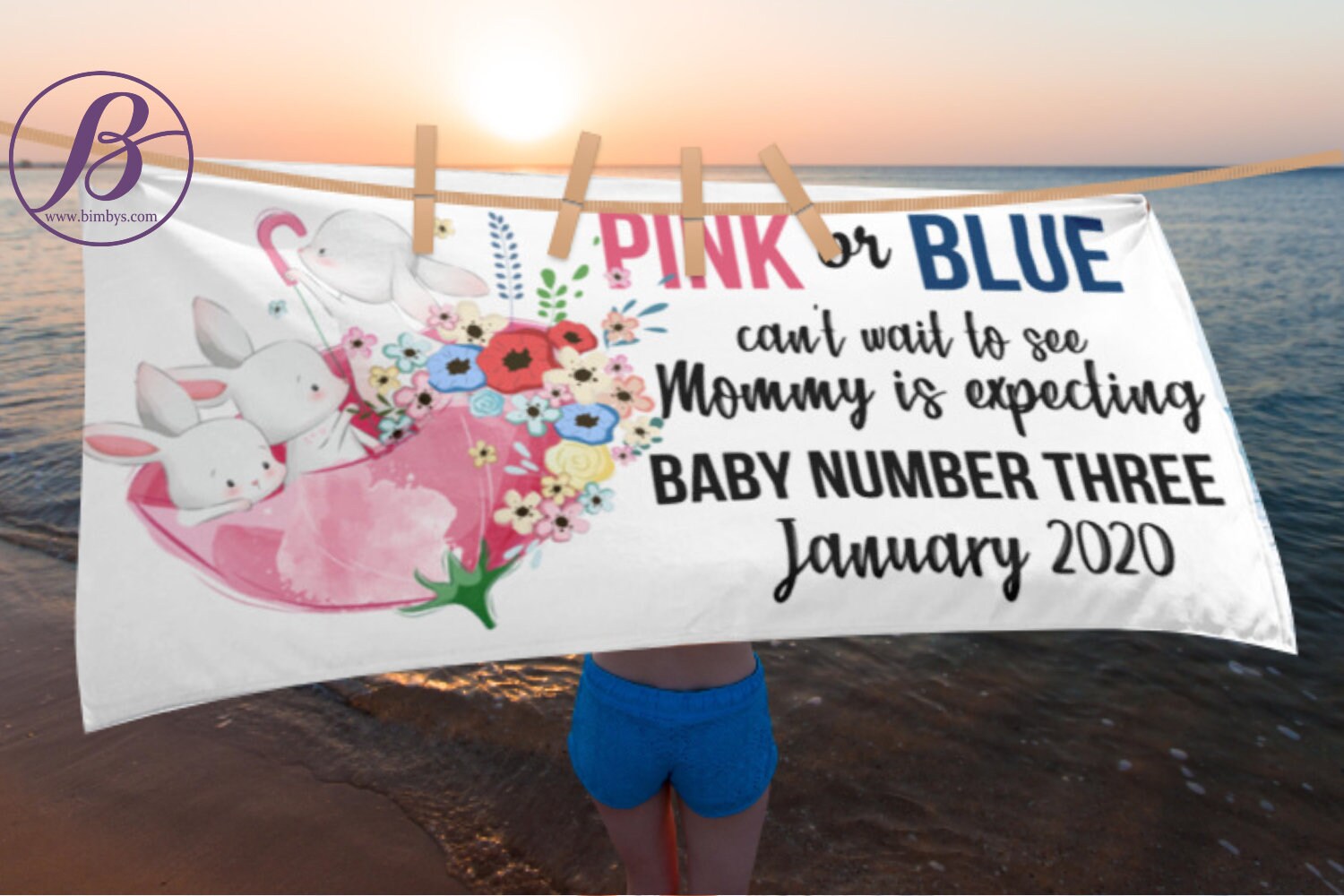 personalized baby beach towel