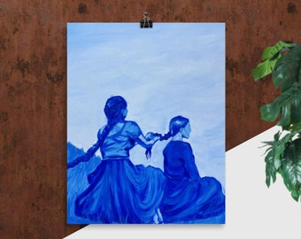 Women Braiding Print