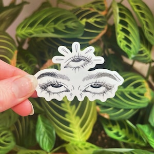 THIRD EYEROLL sticker, Third Eye Sticker, Evil Eye Sticker, Third Eye Art, Eye Decal, Tattoo Sticker, Spiritual Sticker, Eyeball Sticker