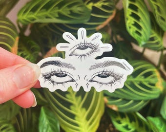 THIRD EYEROLL sticker, Third Eye Sticker, Evil Eye Sticker, Third Eye Art, Eye Decal, Tattoo Sticker, Spiritual Sticker, Eyeball Sticker