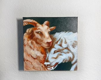 Sheep and Wolf Original Painting