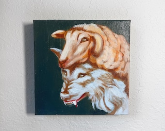 Wolf As Sheep Original Painting