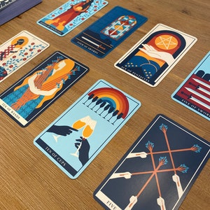 Simple Earth Tarot Deck - Original Artwork Illustrated Tarot Deck with Card Meanings and Sample Spreads PDFs *MADE TO ORDER*