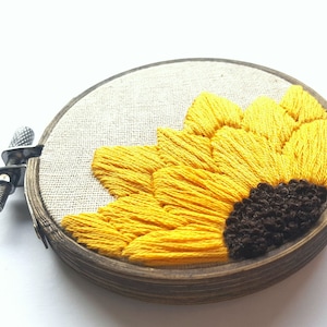 Sunflower Hand Embroidery PDF Pattern, PDF Embroidery, Floral ...