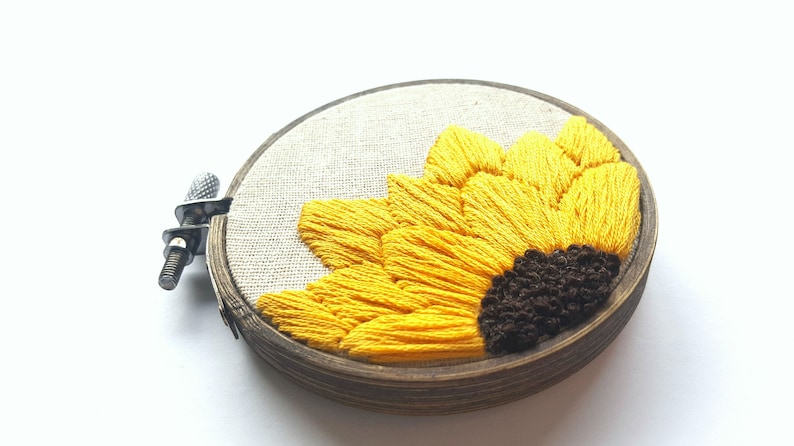 Sunflower Hand Embroidery Pattern, PDF embroidery, Floral Embroidery pattern, Embroidery Pattern PDF, Beginner Pattern, Floral Embroidery image 3