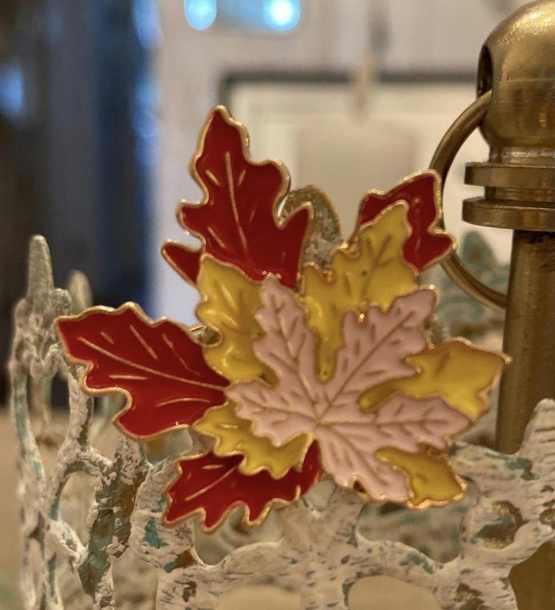 Small Enamel Maple Leaf Fall Autumn Brooch Pin - Etsy