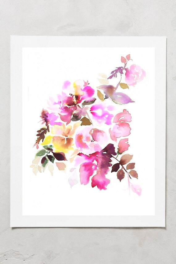 Watercolor print, peony, peony painting, print, peony art, peony watercolor, abstract floral painting, floral pint, floral art, wall art