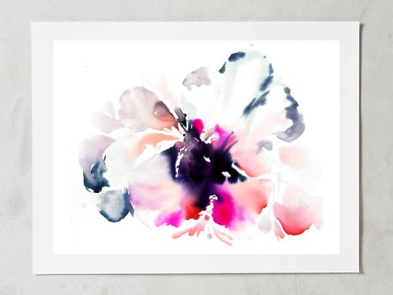 Watercolor print, peony, peony painting, print, peony art, peony watercolor, abstract floral painting, floral pint, floral art, wall art