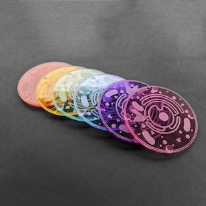 Cell Coaster: Eukaryote with accurate parts & organelles Customize your gift for teachers, biologists, students laser-cut acrylic image 3