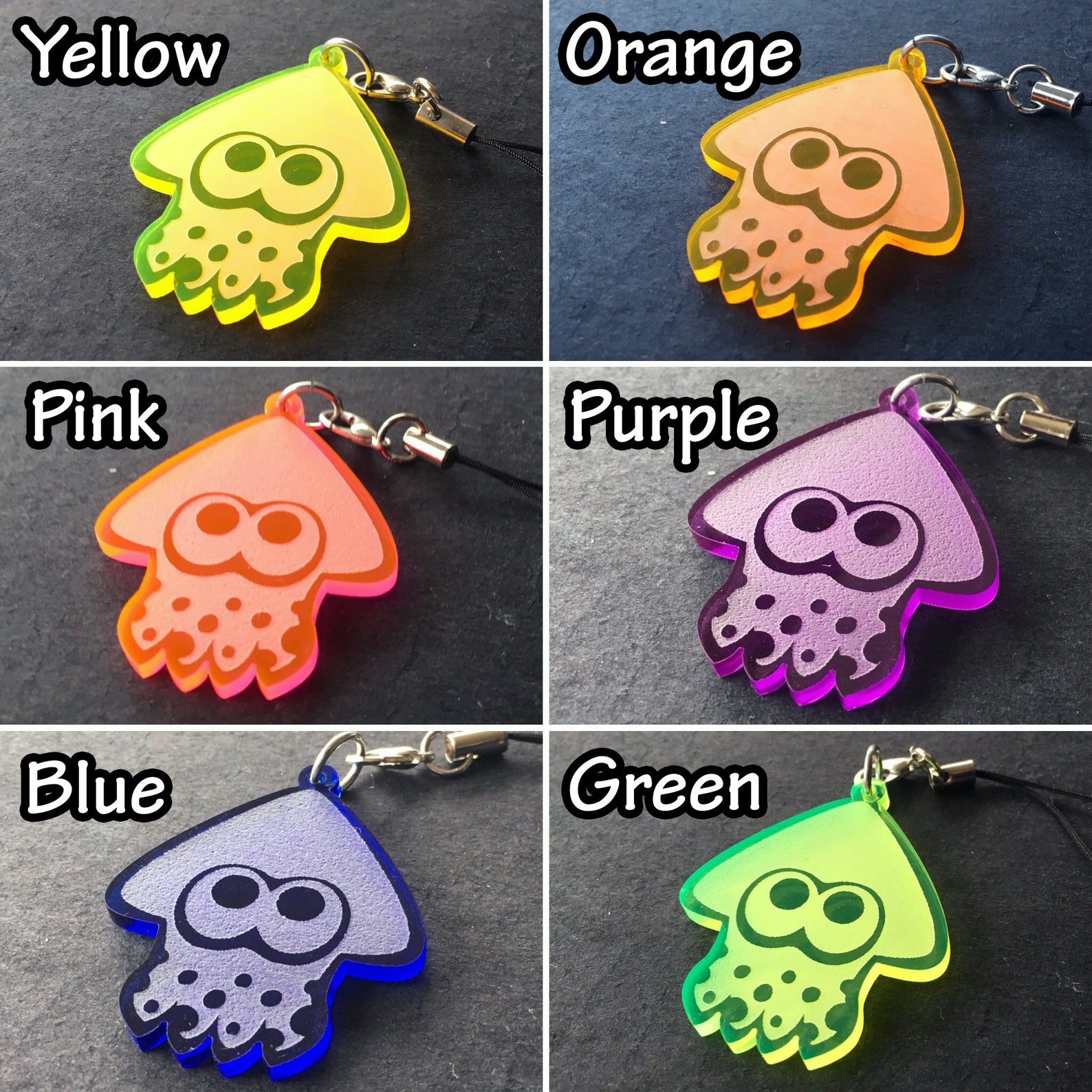 Splatoon Inkling Keychain Charm or Necklace Splatoon Etsy