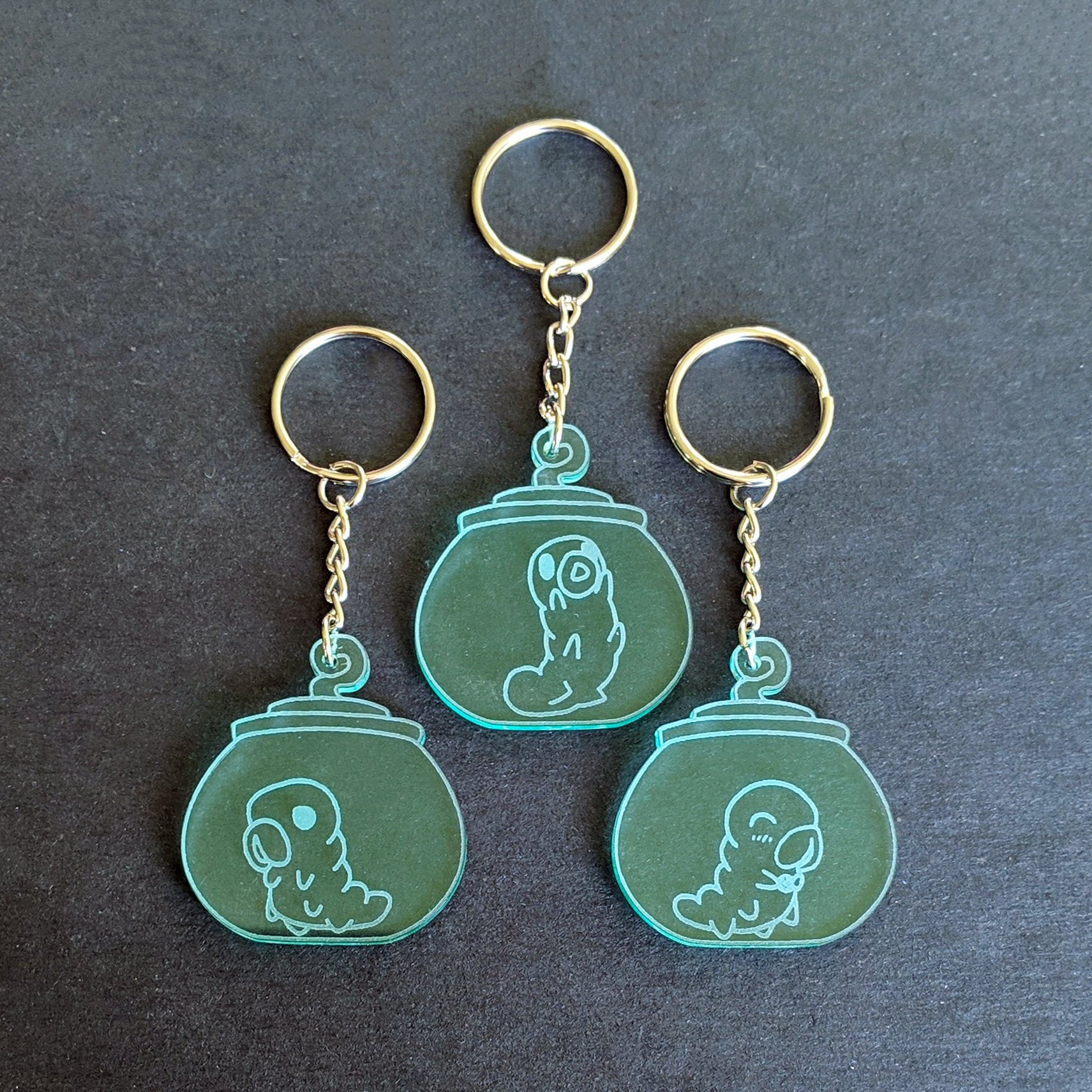 Grub in a Jar Keychain, Charm, or Necklace || Hollow Knight || laser-…