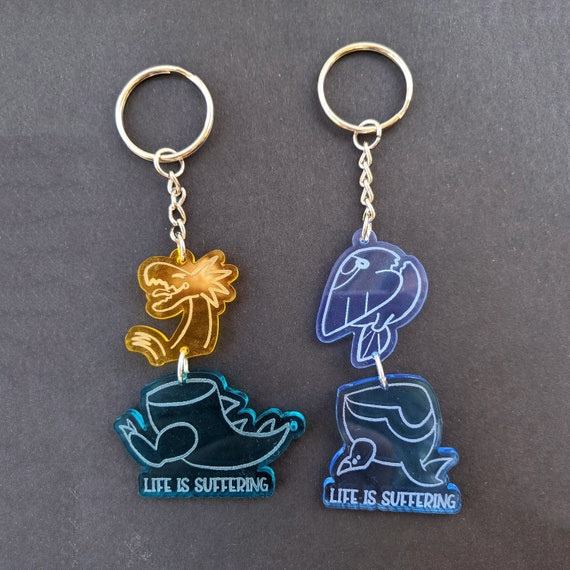 Galar Fossil Pokémon Keychain Or Charm Pokémon Sword Shield Laser Cut Acrylic Dracovish Dracozolt Arctovish Arctozolt