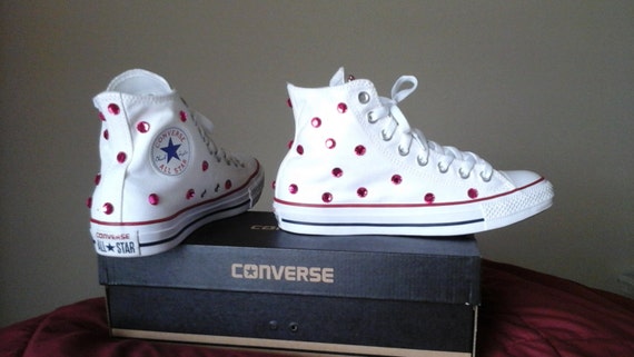 custom white converse