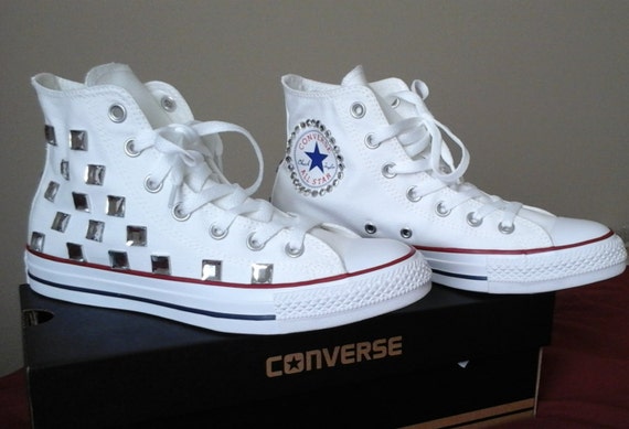 custom white converse