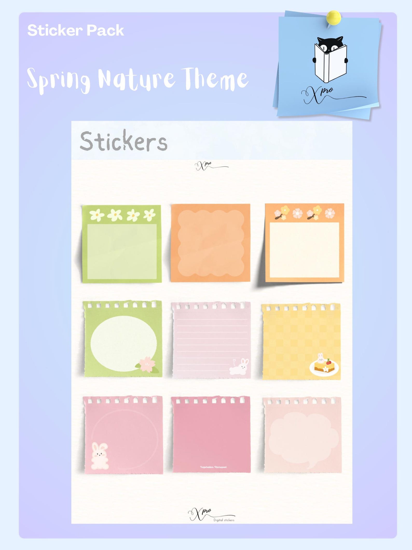 Spring Digital Stickers: Watercolor Clipart for Goodnotes (digital ...