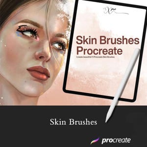 11 Procreate Hautstrukturbürsten, Hautbürsten für Porträts, glatte, strukturierte Hauteffekte, Gesichtsverzierungen, Schattierungen für digitale Kunst