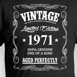 Personalized Birthday Shirt 55th Birthday Gift Ideas For Him Custom T Shirt Bday Gifts For Men Vintage Born In 1971 Aged Perfectly Mens Tee