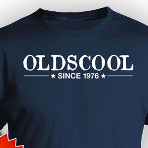 50th Birthday T Shirt Custom Birthday Shirt Birthday Present For Him Bday TShirt Personalized Gift Oldscool Since 1976 Birthday Mens Tee