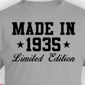 90th Birthday TShirt Grandpa Birthday Gift Ideas For Him Personalized T Shirt Bday Shirt B Day Born In Made In 1935 Birthday Mens Ladies Tee