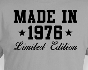 Personalized Birthday Gift For Him 50th Birthday Shirt Custom T Shirt Bday Present B Day Born In Made In 1976 Birthday B Day Mens Ladies Tee