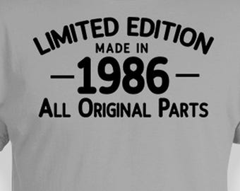 40th Birthday Gift Men Funny Bday T Shirt 40 Birthday Ideas Custom Year Dad Birthday Personalized TShirt Limited Edition 1986 Birthday Tee