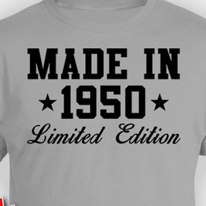 75th Birthday TShirt Grandma Birthday Gift Personalized Bday T Shirt Custom Gift Ideas Women Born In Made In 1950 Birthday Mens Ladies Tee