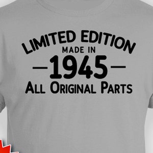 80th Birthday TShirt Grandpa Birthday Gift Ideas For Men Custom Year B Day Personalized Retirement T-Shirt Limited Edition 1945 Birthday Tee